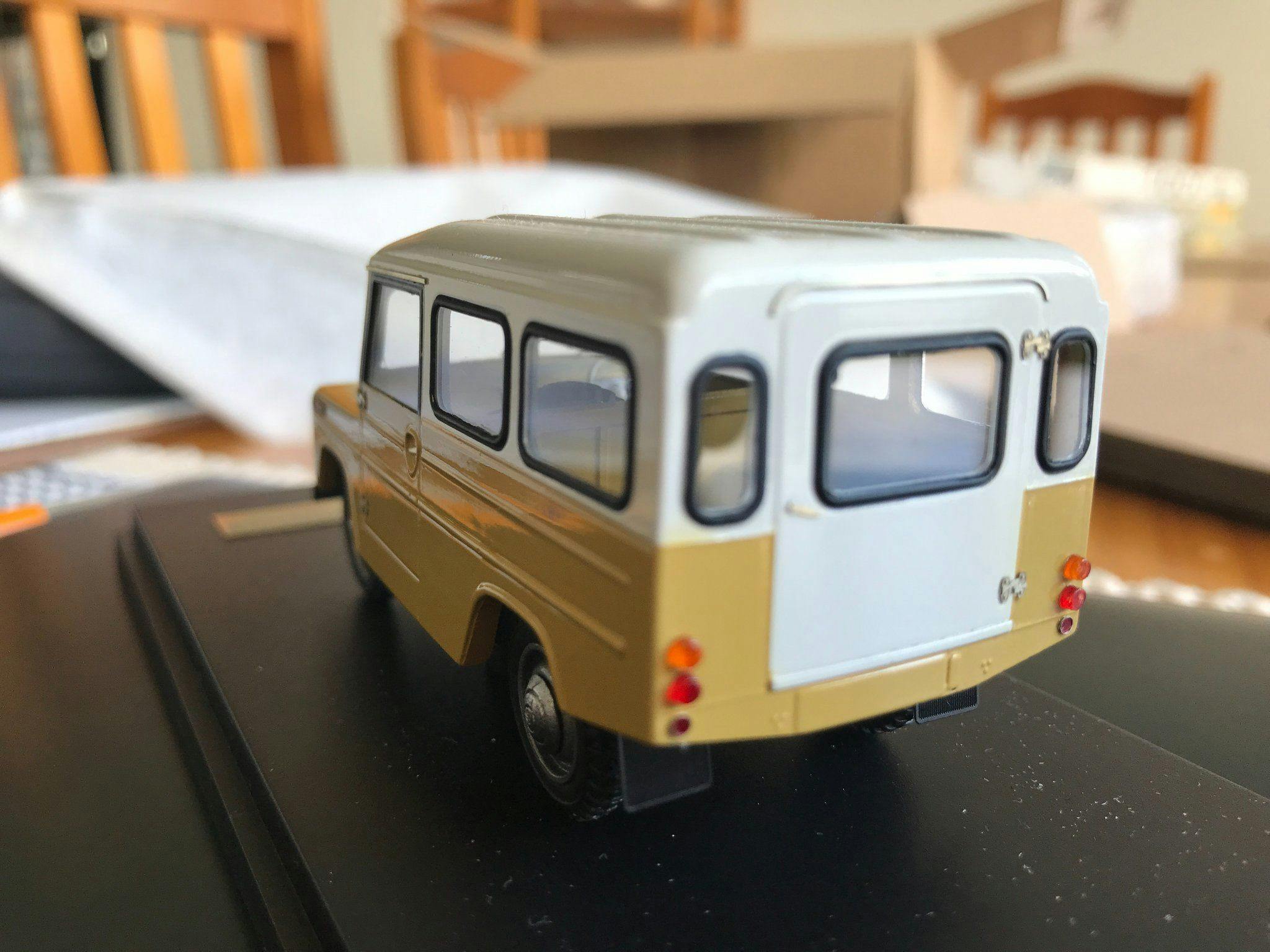 Back view of a completed Trekka model
