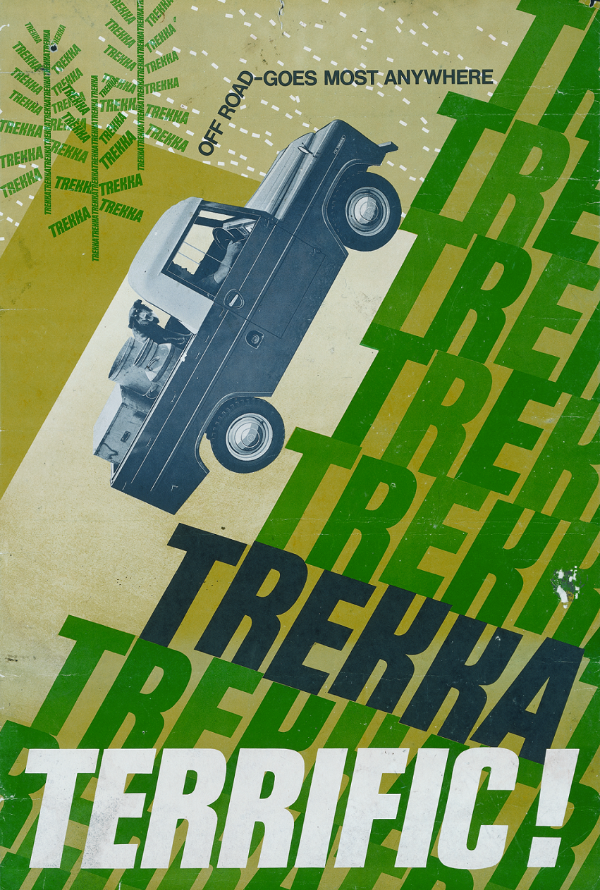 Green Trekka poster saying Trekka Terrific!